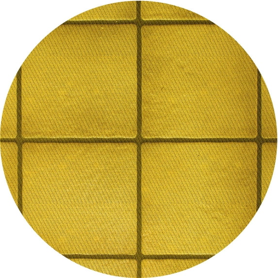Ahgly Company Indoor Square Patterned Deep Yellow Area Rugs, 3' Square