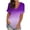 Purple, variant on Womens Tops Short Sleeve Casual Summer Tops Floral V Neck Tee T Shirt Printed Loose Side Split Tunic Fashion Clothes Blouses Dressy Casual Women