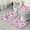 Pink Butterfly Flower, variant on Pink Butterfly Flower Pattern Bathroom Rugs Sets 3 Piece,Toilet Cover Set,Absorbent Non Slip Bathroom Mats Sets with U-Shaped Contour Rug Toilet Rug Set