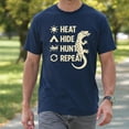 thumbnail image 4 of Heat Hide Hunt Repeat T-Shirt – Leopard Gecko Pet Lovers – Unisex Casual Wear, 4 of 6