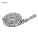 thumbnail image 1 of Cinta de plástico con diamantes de imitación para boda, cinta brillante para manualidades, adorno de cinturón para vestido de novia, blanco plateado, 10 mm Vogacara HA7767-01B, 1 of 6