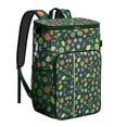 thumbnail image 1 of Floral Lemon Print Backpack Cooler, Insulated Leakproof Lunch Bag for Tropical and Summer Activities, 1 of 6