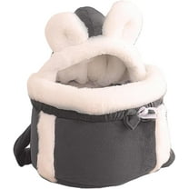 Cat Bag Carrier, Pet Front Carrier M, Double Pocket Cat Backpack Carrier, Winter Plush Backpack for Pet, Backpack for Cats