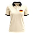 thumbnail image 3 of Football T Shirt Short Sleeve Lapel button down Pattern Print Athletic Shirts Fit Polo Womens Golf Polo Fit Shirts Breathable Shirts for Women Summer T Shirts Beige S, 3 of 6