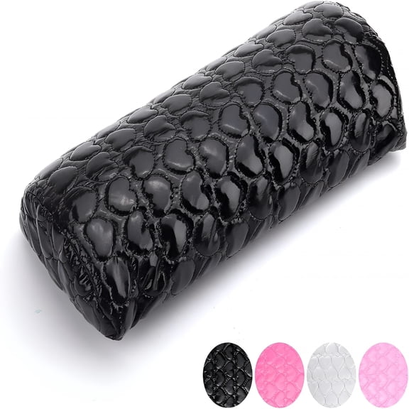 RAGUPEL Nail Pillow Hand Rest for Nails,Washable Pu Leather Nail Armrest Detachable Manicure Hand Pillow Cushion Nail Art Accessories Tool for Nails Tech (Black)
