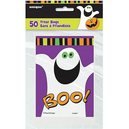 Pumpkin Boo Halloween Favor Bags, 50ct