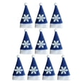 thumbnail image 3 of 10x Portacubiertos navideños Mini gorro de Papá Noel Portacubiertos Botella de Vino azul, 3 of 9