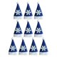 thumbnail image 3 of 10 portacubiertos navideños con gorro de Papá Noel y mini tapas para botellas de vino. azul, 3 of 9