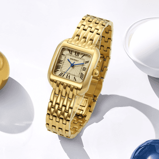 BERNY Gold Watch for Women, Casual Quartz watch with Fabric  display picture 3