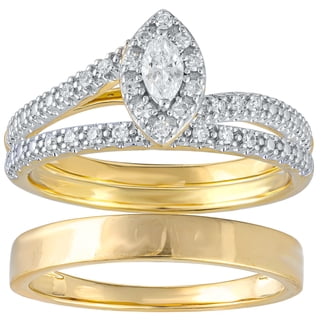 Forever Bride 1/4 Ct Diamond Composite Sterling Silver Wedding