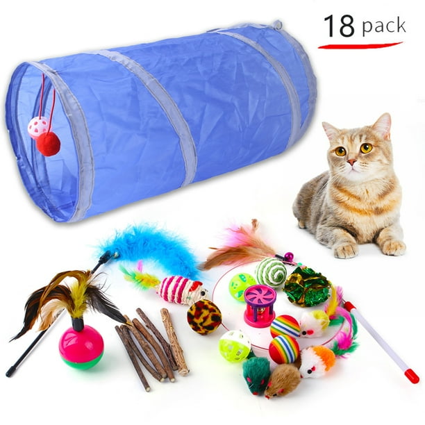 BeesClover Colorful Pet Toys Set Cats Fishing Rod Funny Cat Stick