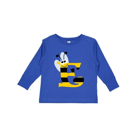 

Inktastic Cute Bee Initial E Boys or Girls Long Sleeve Toddler T-Shirt