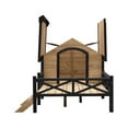 thumbnail image 4 of Wooden Dog House Outdoor Indoor, Pet Shelter Log Cabin Station with Opening Hinged Roof, Weatherproof Big Dog Houses Kennel with Porch for Small to Large Dogs Outside Patio, Yellow Brown, 4 of 7