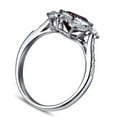thumbnail image 3 of Vintage 1.50 Carat Ruby and Diamond Engagement Ring in White Gold for Women, 3 of 4