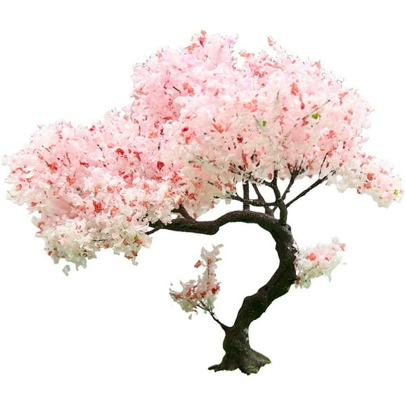 vlrwzc 20cm Simulated Cherry Blossom Tree Wire Tree Model Miniature Landscape Tree Decoration for Sand Table DIY Material Train Railway Layout