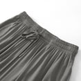 thumbnail image 3 of TEAJOPSUU Pajama Shorts for Women 9" Lounge Shorts Soft Comfy Lightweight Drawstring Elastic Waist Pajama Bottoms Loose Fit with Pockets Dark Gray, 3 of 5