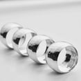 thumbnail image 2 of Efavormart Shiny Silver Plated Hammered Curved Napkin Rings - 4/pk, 2 of 5