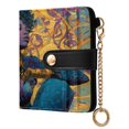 thumbnail image 2 of Small Wallet For Women Bifold Leather Pocket Coin Credit Card Holder With RFID Blocking Afrofuturism-inspired Art Nouveau, 2 of 6
