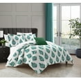 thumbnail image 2 of Chic Home Claudia 8-Piece Floral Medallion Bed in a Bag Comforter Set, King, Green, 2 of 2