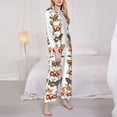 thumbnail image 3 of Pofeuu Corgi Dog2 Print Womens Pajamas Set Long Sleeve Sleepwear Button Down Nightwear Soft Pj Lounge Sets Button Down Pajamas Women-XX-Large, 3 of 7