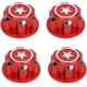 thumbnail image 1 of Tuerca de rueda hexagonal RC, 4 tuercas de montaje de rueda hexagonal de metal de 17 mm compatibles con X-MAXX Summit Traxxas RC Car (Rojo) JFHHH pequeña, 1 of 5