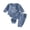 Blue, variant on RUINIXCW New To The Cousin Crew Newborn Baby Boy Hospital Coming Home Outfit Infant Baby Boys Fall Winter Clothes Long Sleeve Waffled Romper and Pants Hat Set