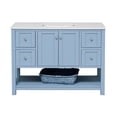 thumbnail image 2 of Lakeshore 48" Bathroom Vanity with Powder Blue Cabinet and Engineered White Top, 2 of 6