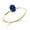 Blue Sapphire, September, variant on Gem Stone King 10K Yellow Gold Lab Grown Diamond Solitaire Engagement 4-Prong Ring for Women | 0.40 Cttw | Oval 6X4MM | Gemstone April Birthstone | Size 6.5