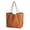 Orange-brown, variant on Formypet Oversize Pu Leather Tote Women Weekender Bag Shopper Handbag Travel Purse