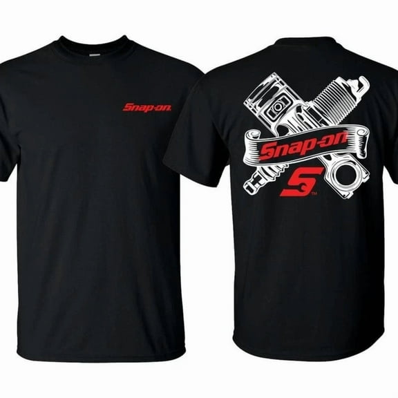 Snap-On T-Shirt with Engine Parts Graphic T-Shirt for Mechanics