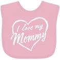 thumbnail image 3 of Inktastic I Love My Mommy in White Chalk Heart Boys or Girls Baby Bib, 3 of 4