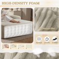 thumbnail image 3 of 65" Oversized Indoor Cloud Couch Chair, Boneless Wide Armrest Chaise with 3 Pillows, Comfy Cozy Sofa Bed, White, 3 of 7