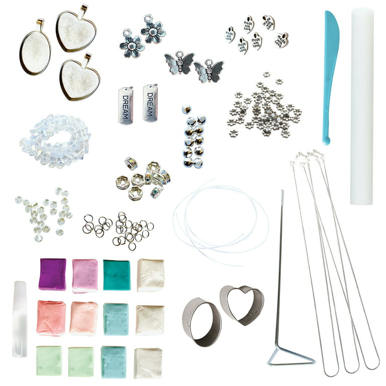 Pinwheel Crafts Pendant Jewelry Kit Girls DIY Necklace Making Kit 8  Necklaces with Pendant 