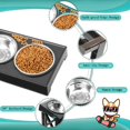 thumbnail image 3 of Cuencos Elevados MDEHOPET Negro 3 Alturas Ajustables para Perros Grandes y Medianos, 3 of 7