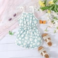 thumbnail image 4 of BFHHYA Little Girls Summer Floral Romper Adjustable Tie-Up Strap Short Jumpsuits Cute Shorts Overalls for Girls Size 2-5 Years, 4 of 6