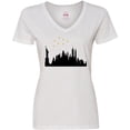 thumbnail image 3 of Inktastic New York Skyline Women's V-Neck T-Shirt, 3 of 5