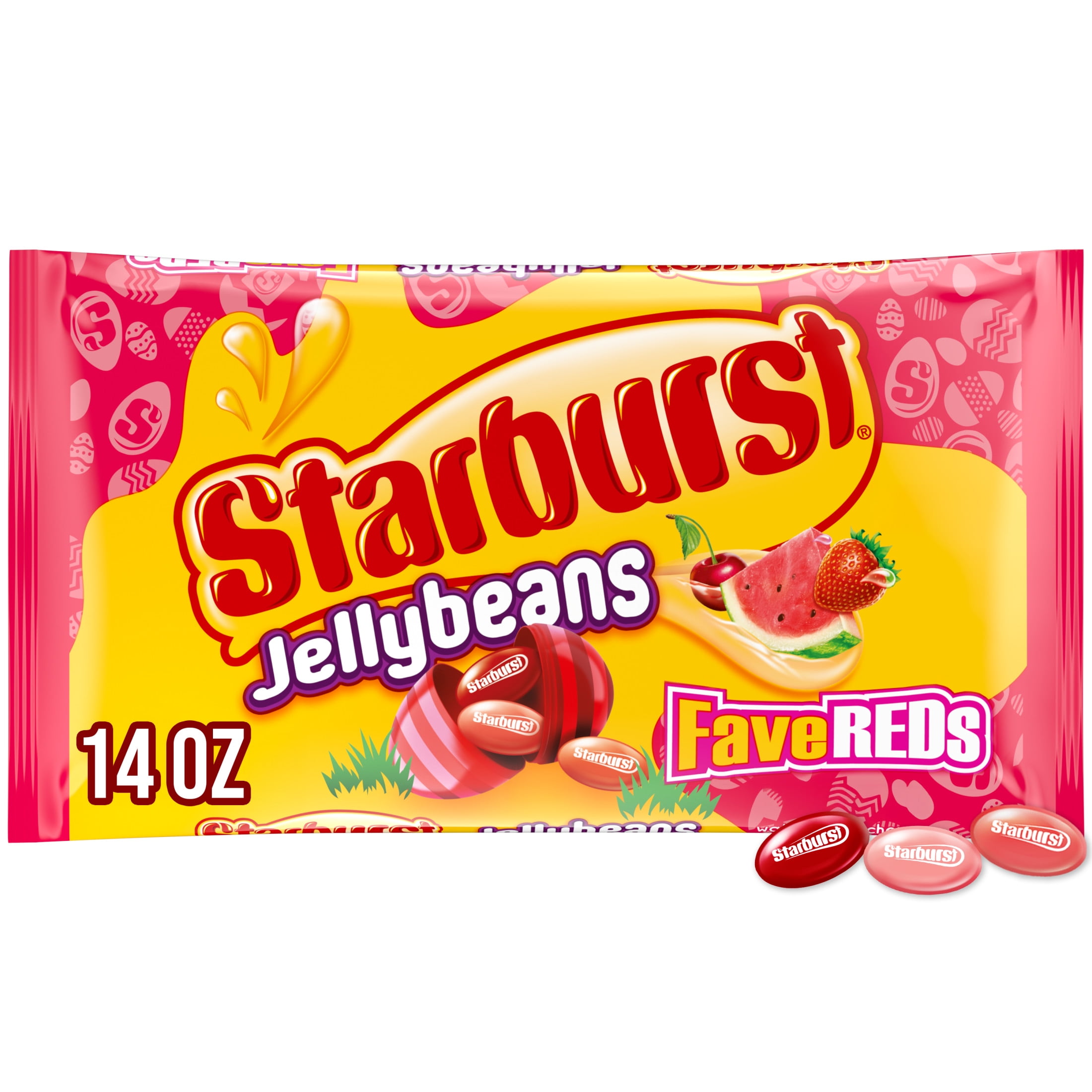 (3 pack) Starburst FaveREDs Jelly Beans Chewy Candy - 14 oz