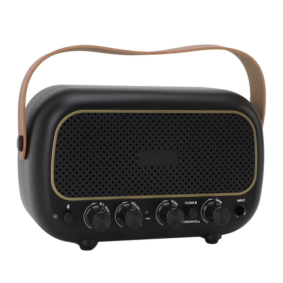 Electric Guitar Amp, Mini Guitar Amp Handle Adjustable Volume Sound Effects Headphone Jack  Dual Speaker  for Daily Practice