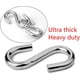 thumbnail image 3 of Paquete de 4 ganchos en forma de S resistentes para colgar plantas de columpio con soporte para hamaca, máximo 500 libras, ganchos utilitarios galvanizados fuertes de 3 pulgadas de largo y 5, 3 of 5