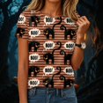 thumbnail image 2 of Halloween T Shirt For Women Short Sleeve T Shirt Printing Loose Top Spooky Season Tee Halloween Party, 2 of 9