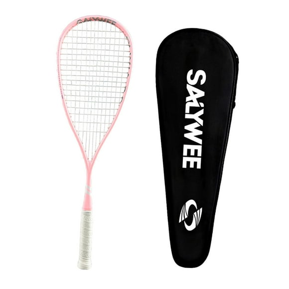 Almencla Squash Racket Ergonomic Squash Racquet for Elastic Power and Control Balance Pink