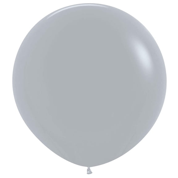 36 inch Sempertex Deluxe Grey Latex Balloons (2 Pack) - Party Supplies Decorations