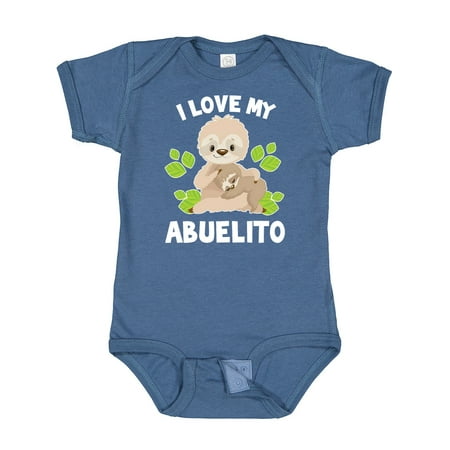 

Inktastic Cute Sloth I Love My Abuelito with Green Leaves Gift Baby Boy or Baby Girl Bodysuit