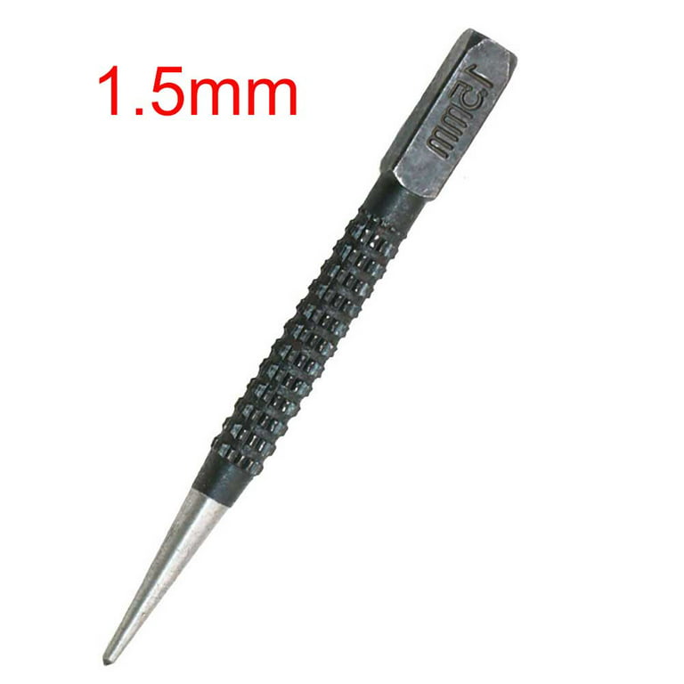 Grofry 3Pcs 1.5mm/2mm/3mm Alloy Steel Center Punch Metal Wood