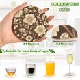 thumbnail image 2 of Yayeee 6 PCS Drink Coasters with Holder Set Woven Absorbent Round Tabletop Hot Pad, Brown Floral, 2 of 7