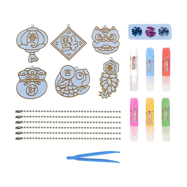 Kits de manualidades y artes con pintura de cristal para hacer tú mismo Kits de pintura con cristal Juguetes de dibujo para Festival de Primavera