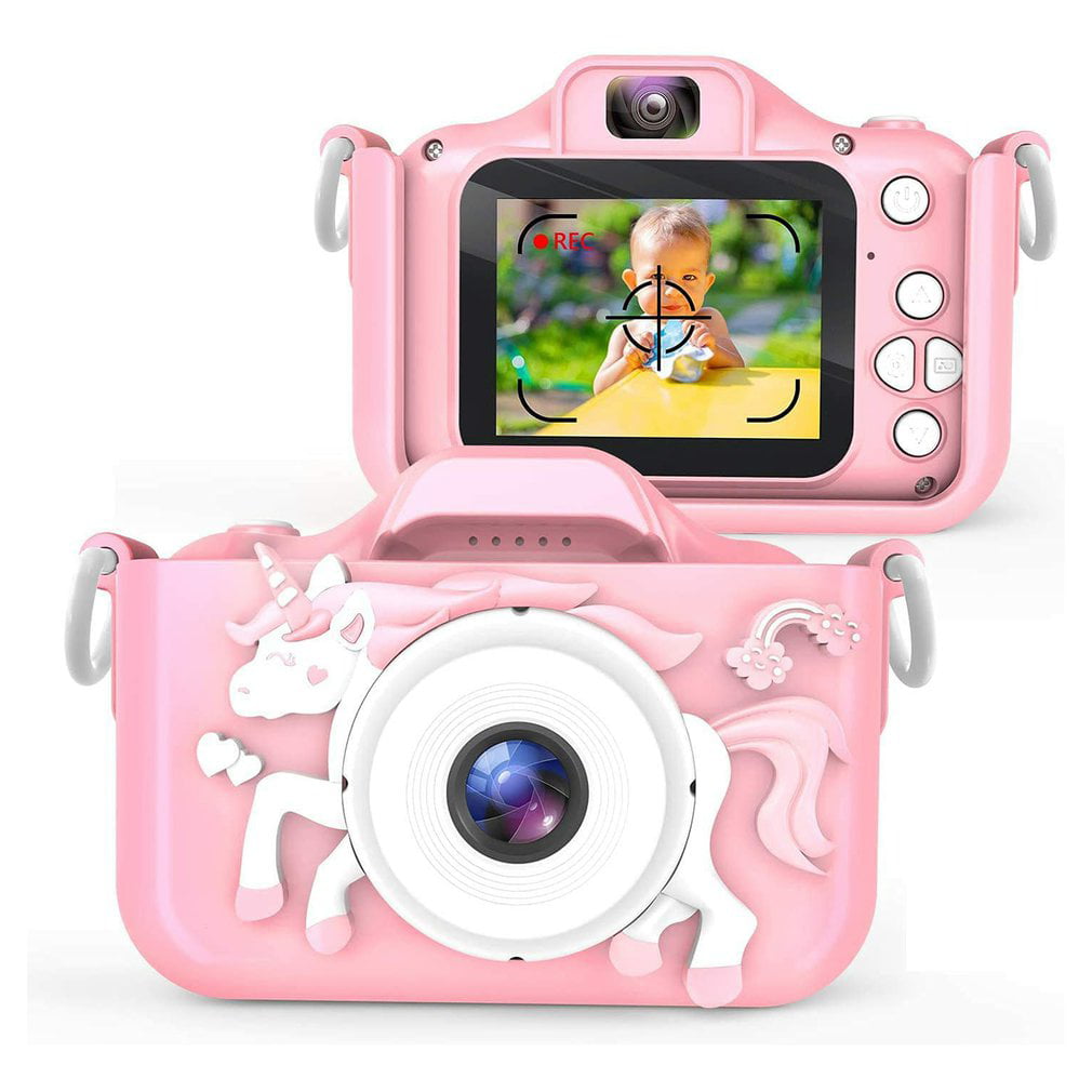 Taking Photos Mp3 Player Flash Mode Children Camera 01 Kids Cameras Pink Toddlers for Girls Kids Birthday Gifts