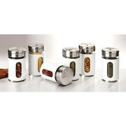 Bistro Collection 6-pc Round Spice Jar Set, White