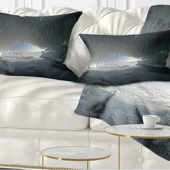 Designart 12" x 20" Multi-color Polyester Throw Pillow