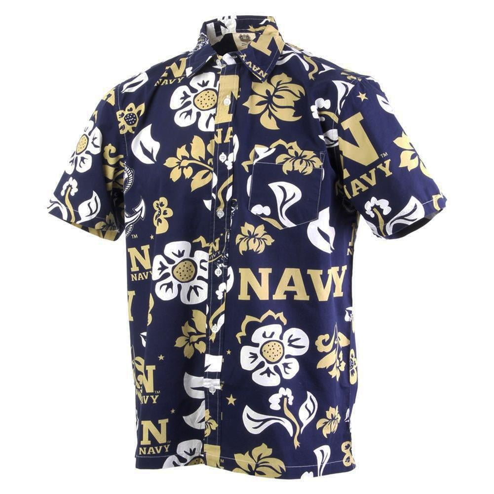 navy floral shirt